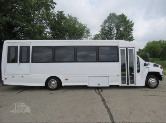 - 2009 Chevy 5500 Shuttle Bus - 39,000 miles  - Gasoline engine - Seating for 24+ - Wheelchair lift - Overhead storage racks - First asking price $32,500 - Owner will accept $25,000